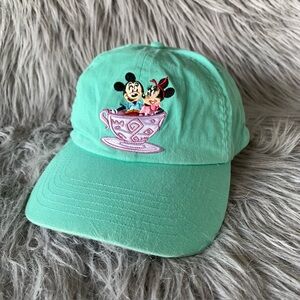 Disney Parks Mickey & Minnie Mouse "Mad Tea Party" embroidered baseball cap